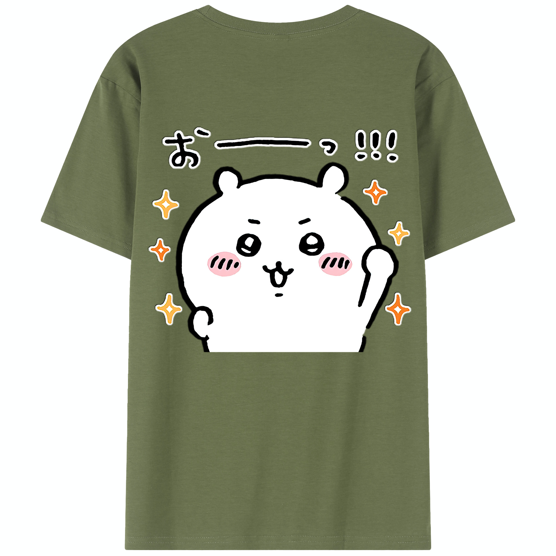 （画像用） ちいかわ ちいかわ Chii-kawa chiikawa 綿100％半袖Tシャツ（背面プリント）